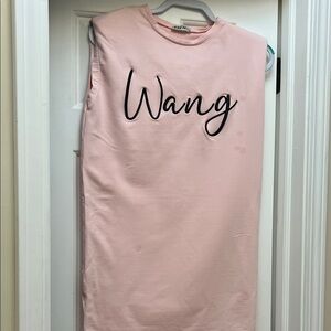 Pink Sleeveless Dress with Wang Logo
